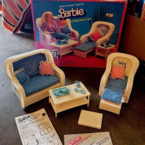 Vintage Barbie Fashion Living Room Set 1983 Original Box Incomplete