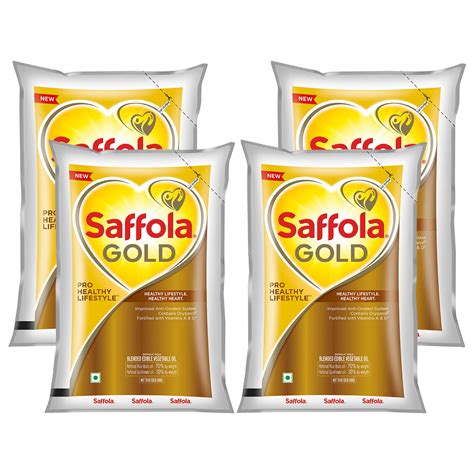 Saffola Gold Refined Cooking Oil Blend Of Rice Bran Sunflower Oil