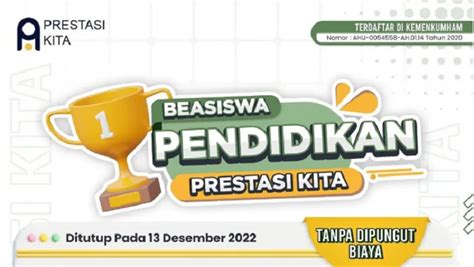 Link Pendaftaran Beasiswa Prestasi Kita Di Https Prestasikita