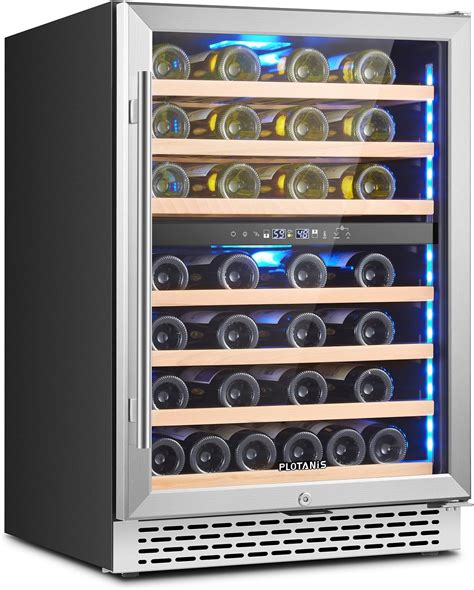 Amazon Plotanis 24 Inch Wine Fridge Under Counter 54 Bottles Dual