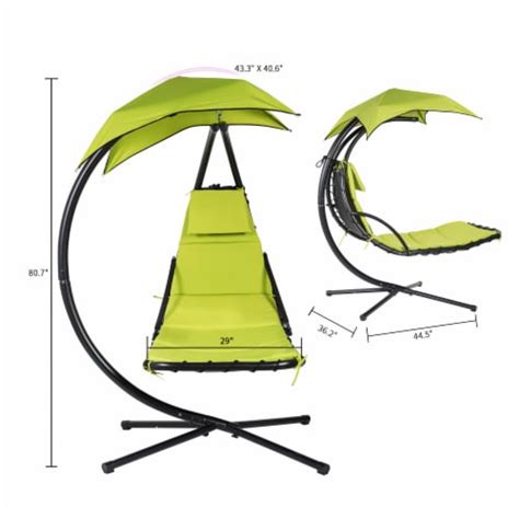 Kumo Hanging Chaise Lounge Chair Canopy Floating Chaise Lounger Swing