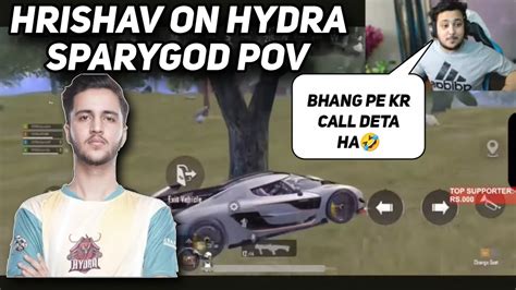 HYDRA HRISHAV ON SPRAYGOD POV FUNNY REACTION BGMI YouTube