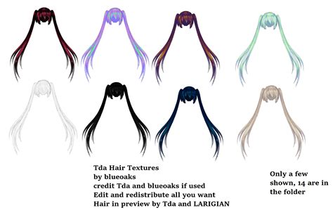 [mmd] Tda Hair Texture Pack 2 By Blueoaks On Deviantart