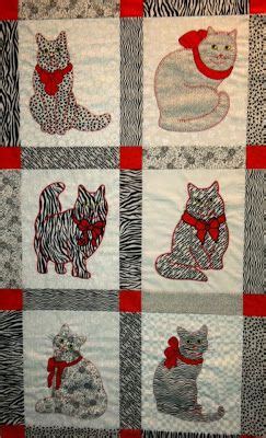 Anna S Awesome Appliques Cats Black White And Red