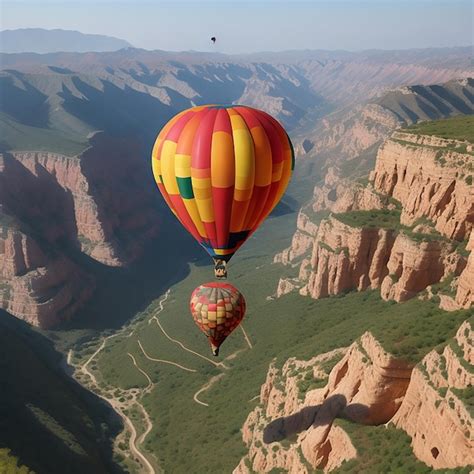 Un Globo Aerost Tico Volando Generado Por Ia Foto Premium