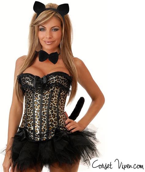 Spicy Leopard Burlesque Corset Halloween Costume Corsetvixen