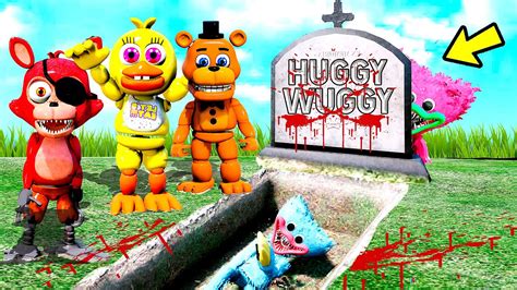 Animatronics Encontramos O Tumulo Do Huggy Wuggy No Cemiterio Gta V Five Nights At Freddy S