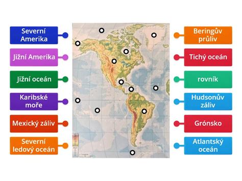 Amerika Poloha Labelled Diagram