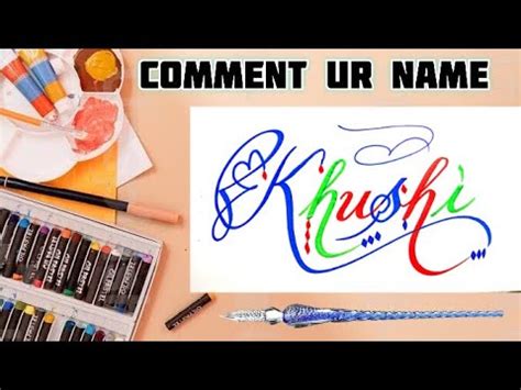 Khushi Name Signature Calligraphy Status How To Draw Cursive