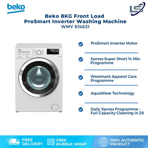 Beko 8kg Front Load Prosmart Inverter Washing Machine Wmy 814831 Prosmart Inverter Motor