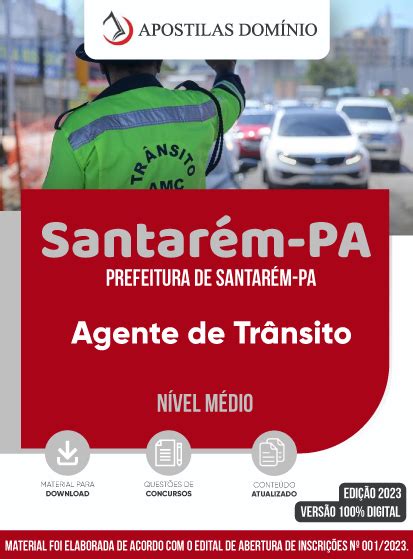 Apostila Prefeitura de Santarém PA 2023 Agente de Trânsito