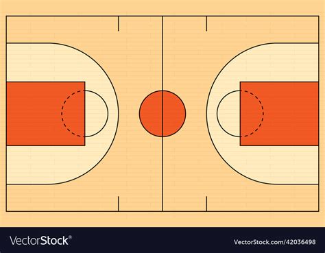 Simple Basketball Court Template Basketball Courts Vector 53 Off