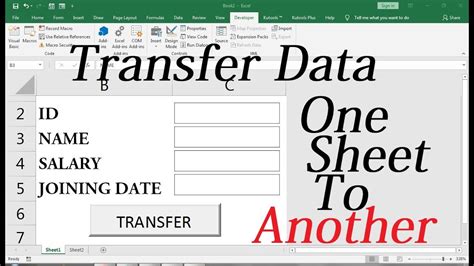 Transfer Data From One Excel Worksheet To Another Automatica