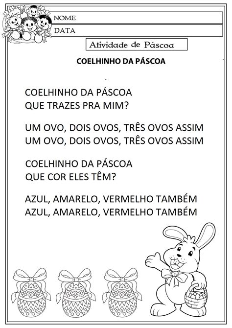 Atividades Coelhinho da Páscoa Dia da Páscoa