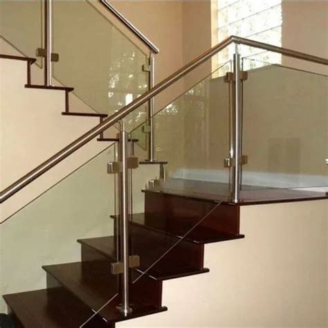 SS Glass Polished Modern Glass Railing For Home At Rs 1350 Feet In Pune