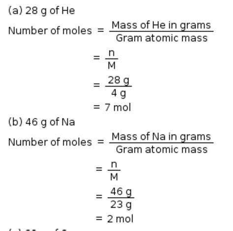 Calculate The Number Of Moles In The Following G Heii G Of 16472 Hot