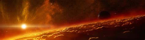 Download Widescreen Blazing Sun On Space Wallpaper | Wallpapers.com