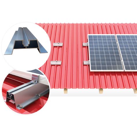 Kit Structura Mini Montaj Panouri Fotovoltaice Acoperis Metalic