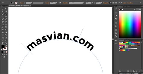 Cara Membuat Teks Melengkung Di Illustrator Masvian