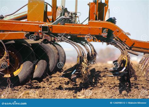 Close Up of a Disc Harrow System, Cultivate the Soil Stock Photo ...