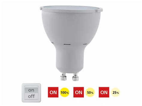 Eglo 3 Step Dimming Led Spot Reflector Gu10 5w Hubo