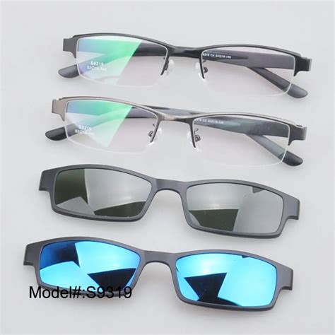 MYDOLI Man's magnetic clip on polarized RX optical frames prescription spectacles sunshade ...