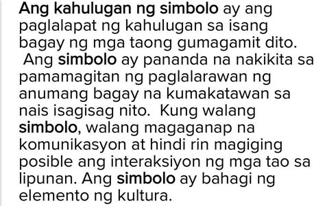 Ano Ang Ibig Sabihin Ng Simbolo Brainly Ph