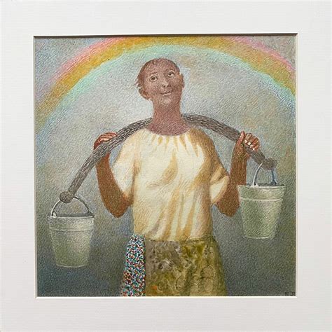 Девушка с коромыслом. Художник Лапшин Борис.