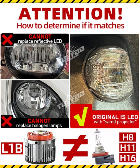 Tuffoo L1b Led Fog Light Bulb For Toyota Hilux Year 2020202120222023