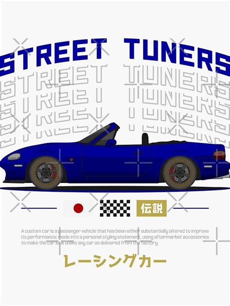 Tuner Blue Nb Miata Roadster Jdm Sticker For Sale By Goldentuners