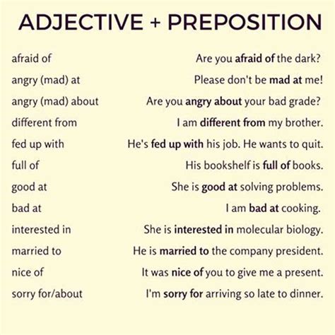 55 Useful Adjective And Preposition Combinations In English With Examples Eslbuzz