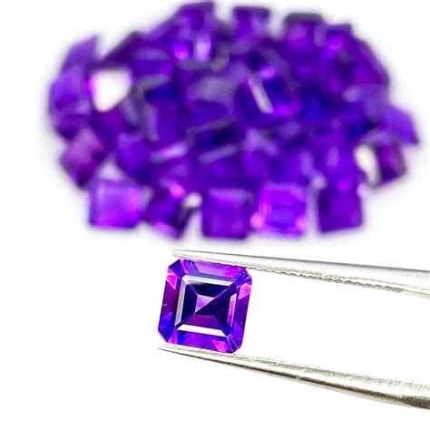 African Amethyst 6mm Step Cut Octagon AA Grade Gemstones Parcel 151130