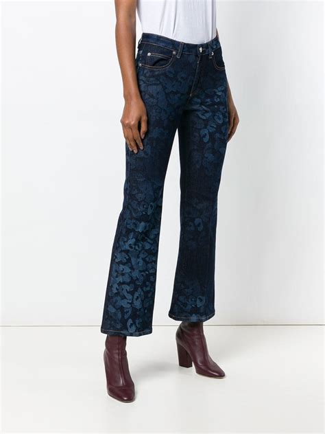 Sonia Rykiel Flared Leopard Print Jeans 186 Lookastic