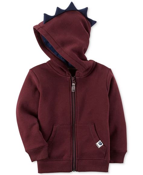 Carters Zip Up Dino Hoodie Toddler Boys Macys