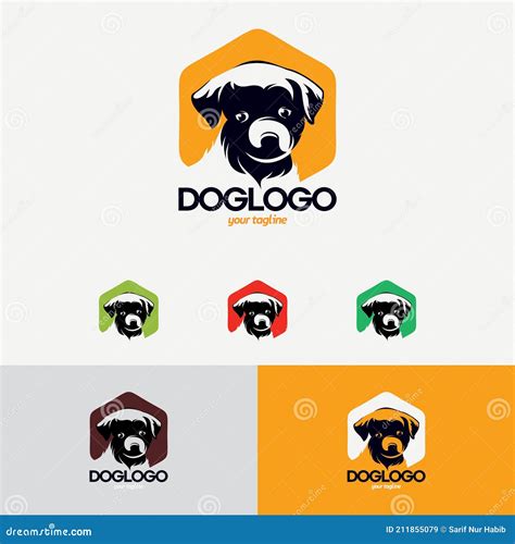 Dog Logo Design Template stock vector. Illustration of friend - 211855079