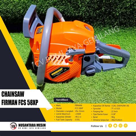 Jual Mesin Gergaji Kayu Chainsaw Firman Fcs Xp Inch Shopee