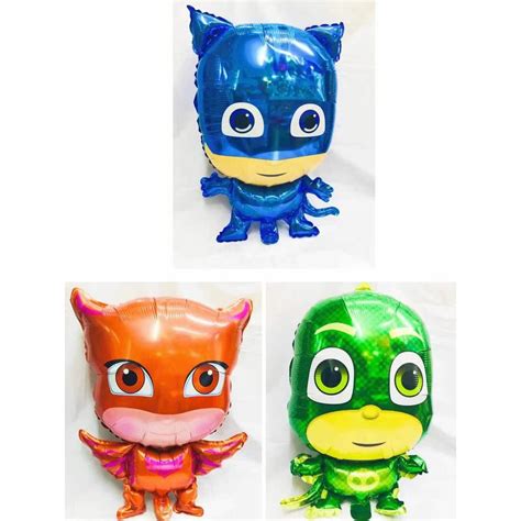 Pj Masks Foil Balloon Owlette Catboy Gekko Inches For Pj Masks