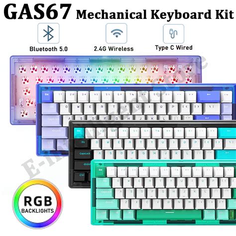 GAS67 Customized Mechanical Keyboard Kit Hot Swap RGB Backlit Keyboard