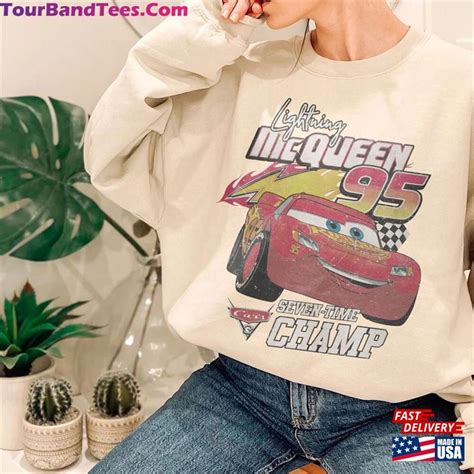 Retro Lightning Mcqueen Unisex T Shirt Vintage Disney Cars Shirt