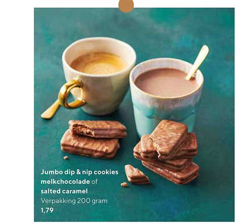 Jumbo Dip Nip Cookies Melkchocolade Of Salted Caramel Aanbieding Bij