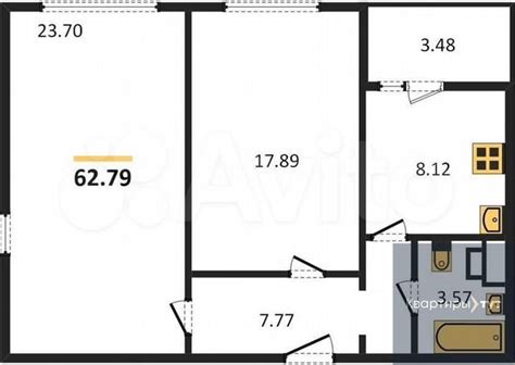 2 к квартира 62 8 м² 13 18 эт на продажу в Воронеже Купить