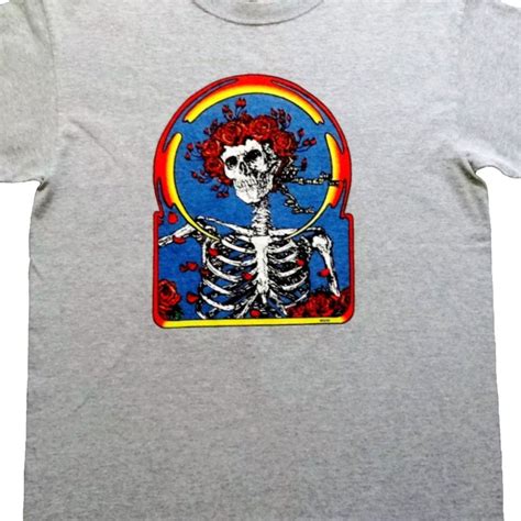 Grateful Dead Skull And Roses Shirt Classic Bertha Tee Grateful Dead Album Mouse Kelley