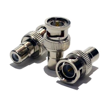 Pack Bnc Male To Rca Female Connector Adapter Coaxial Cctv Ebay