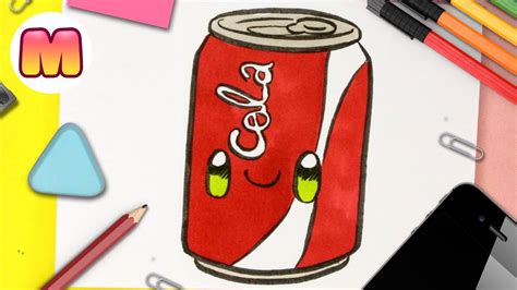 Como Dibujar Una Lata De Cocacola Kawaii Dibujos F Ciles Kawaii Aprende