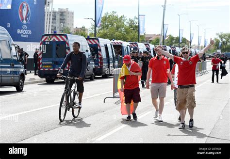 Wales Fans Arrive At The Stadium Municipal Before The Uefa Euro 2016