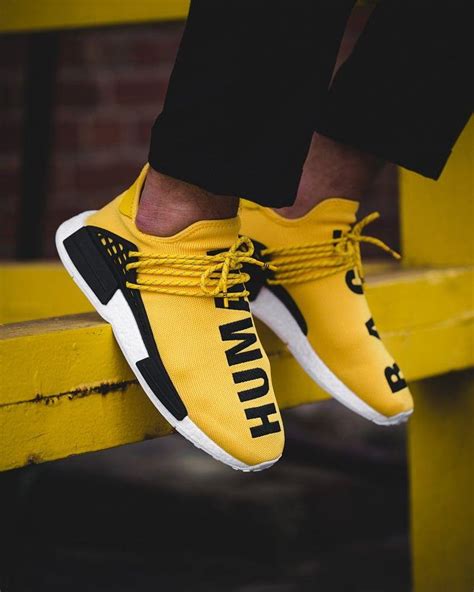 Adidas Pharrell William Nmd Hu Human Race Solar Pack Pink Yellow Size