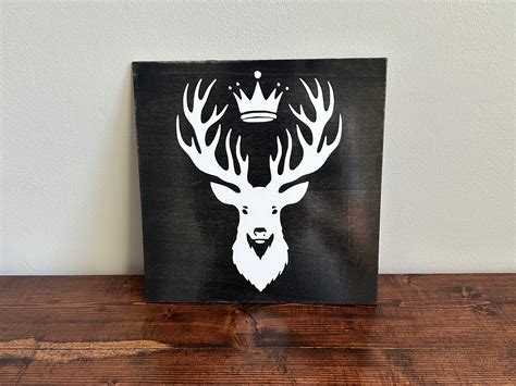 Throne Of Glass Stag Black Wall Art Etsy