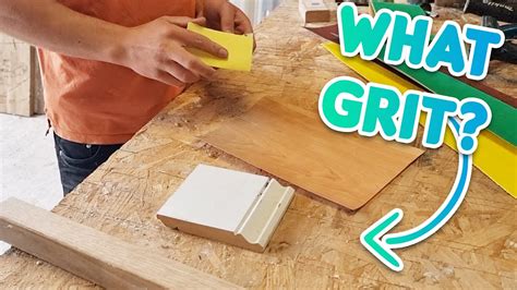 What Grit Sandpaper To Use On Wood Youtube