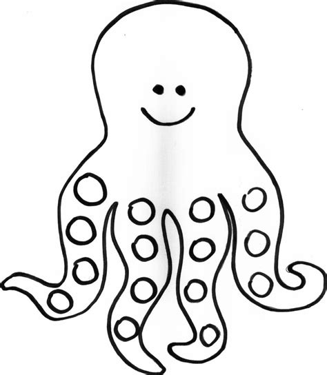 Dibujos De Un Lindo Pulpo Para Colorear Para Colorear Pintar E