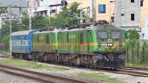 Two Green Monster Wag S Single Ac Coach Train Rdso Special Train